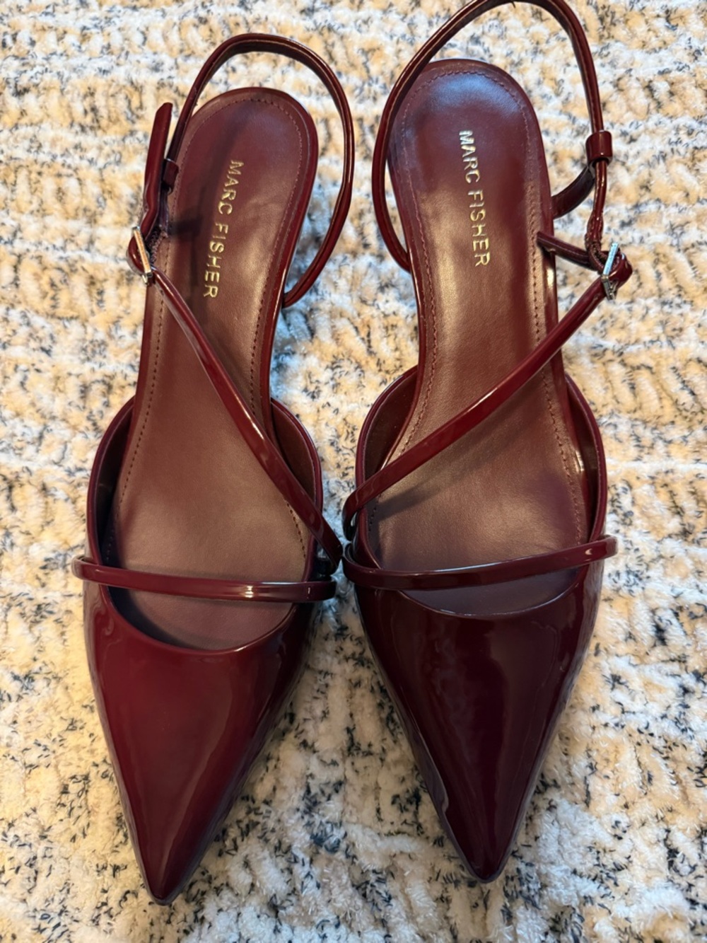 Marc Fisher Illie Pump Burgundy Patent Leather - Picture 3 of 4